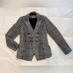 White House Black Market Houndstooth Double Breasted Blazer